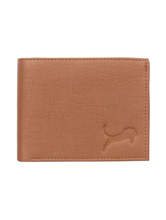 tan leatherette wallet