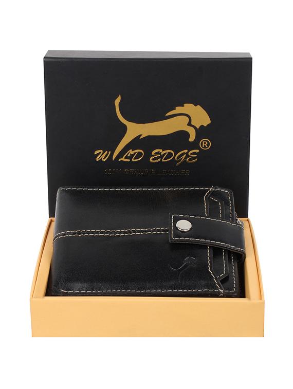 black genuine leather wallet - 19708038 - Zoom Image - 0