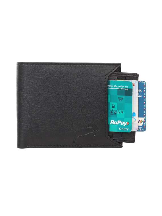 black leatherette wallet