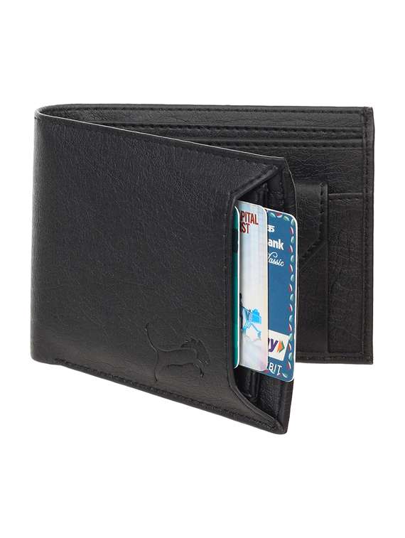 black leatherette wallet - 19708052 - Standard Image - 1