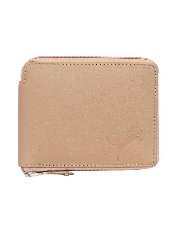 beige leatherette wallet