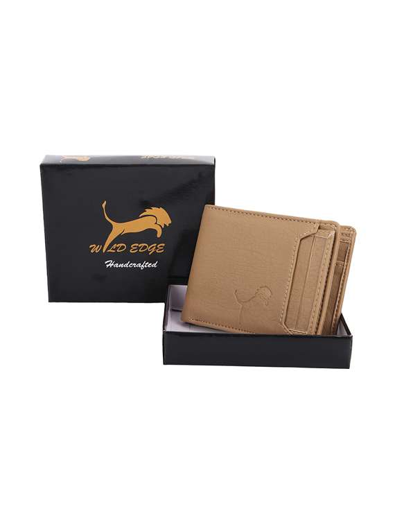 beige leatherette wallet