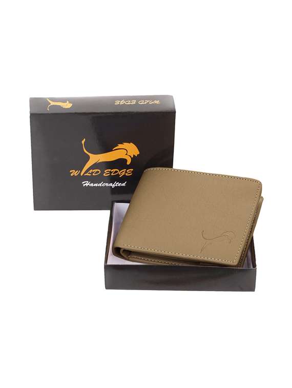 beige leatherette wallet