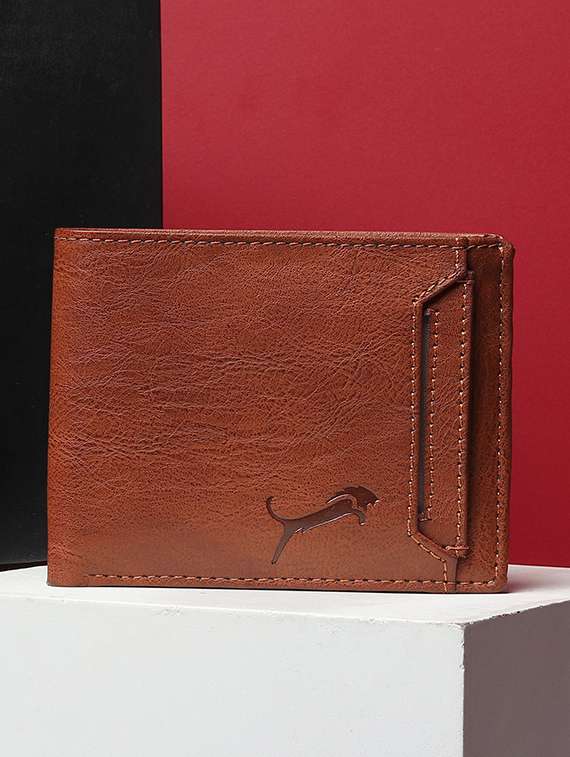 tan genuine leather wallet