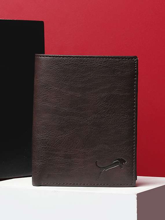 brown genuine leather wallet