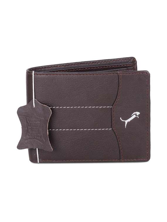 brown genuine leather wallet