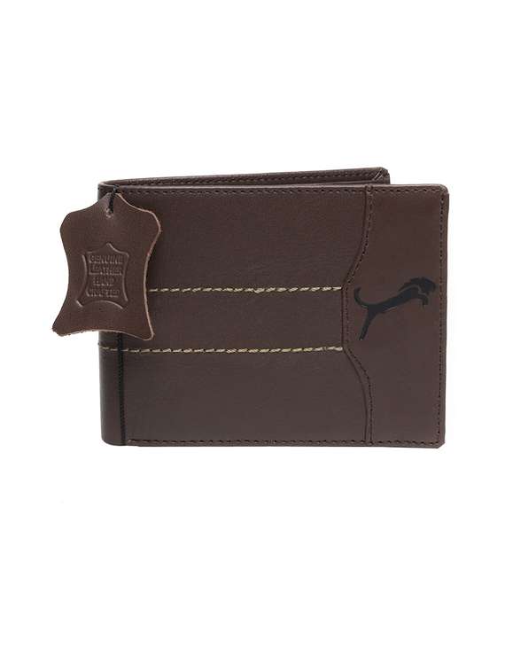 brown genuine leather wallet