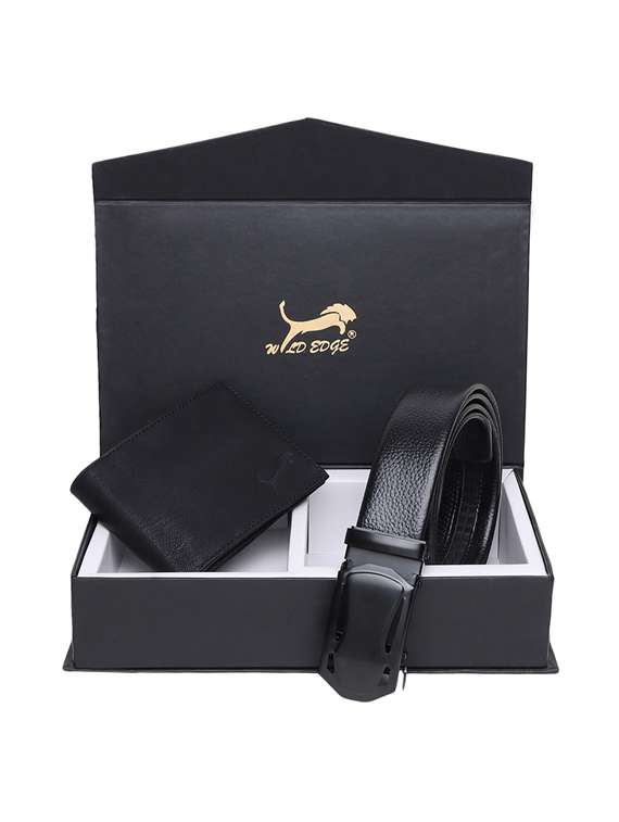 black leatherette gift combo