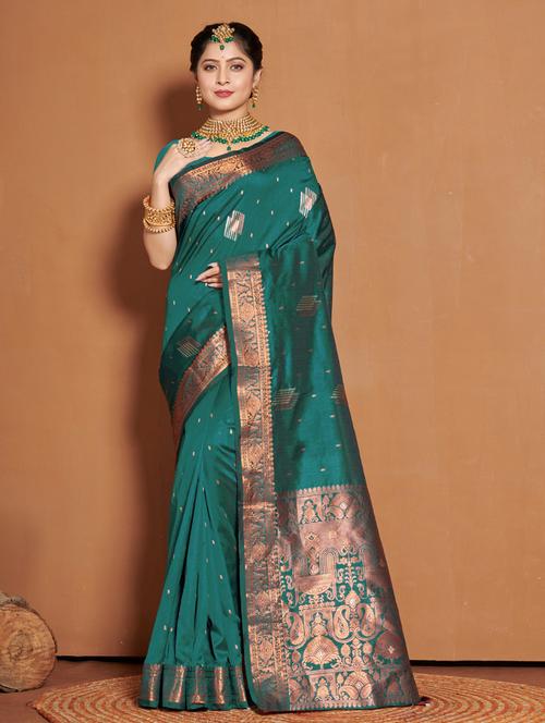women's banarasi saree with blouse - 19708629 -  Standard Image - 0