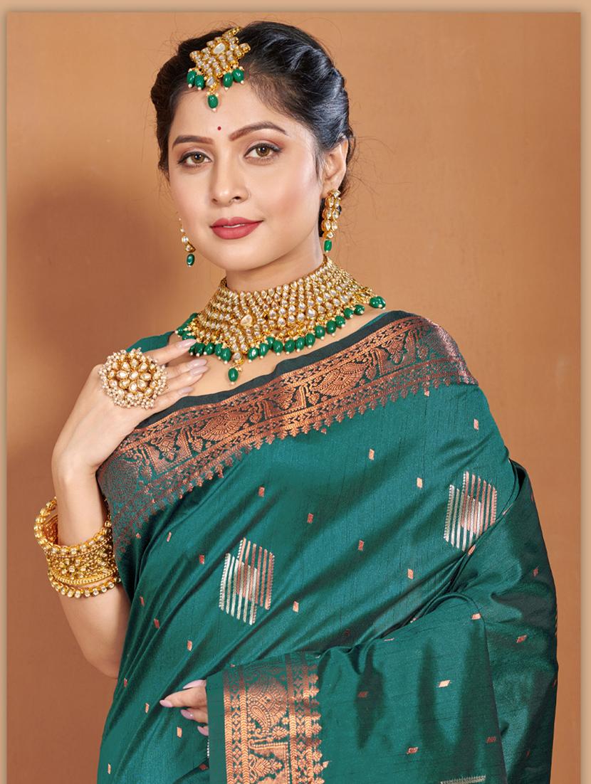 women's banarasi saree with blouse - 19708629 -  Standard Image - 1