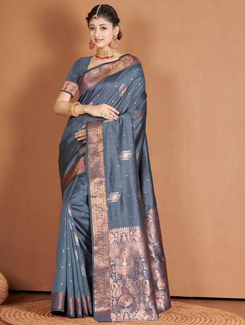 women self design bordered saree with blouse - 19708634 -  Standard Image - 0