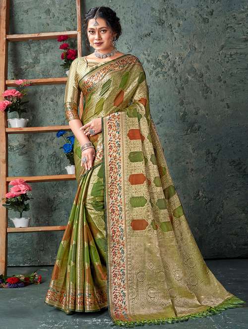 women's banarasi saree with blouse - 19708689 -  Standard Image - 0