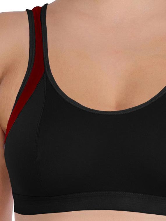 color block lycra sports bra - 19710651 - Standard Image - 4