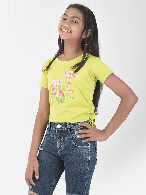 girls round neck top