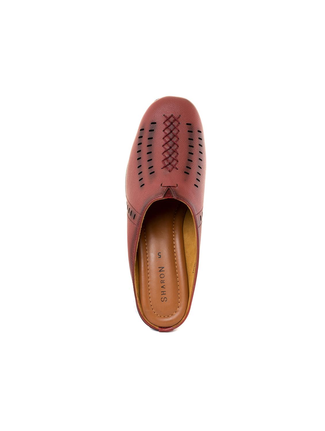 leather cutwork slip on sandal - 19710939 - Standard Image - 6