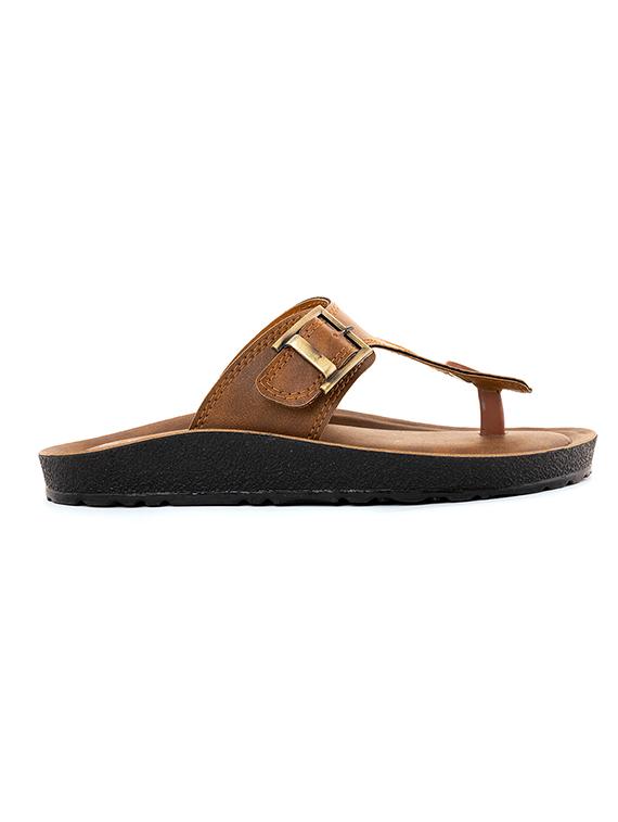 brown toe separator sandal - 19710972 -  Standard Image - 1