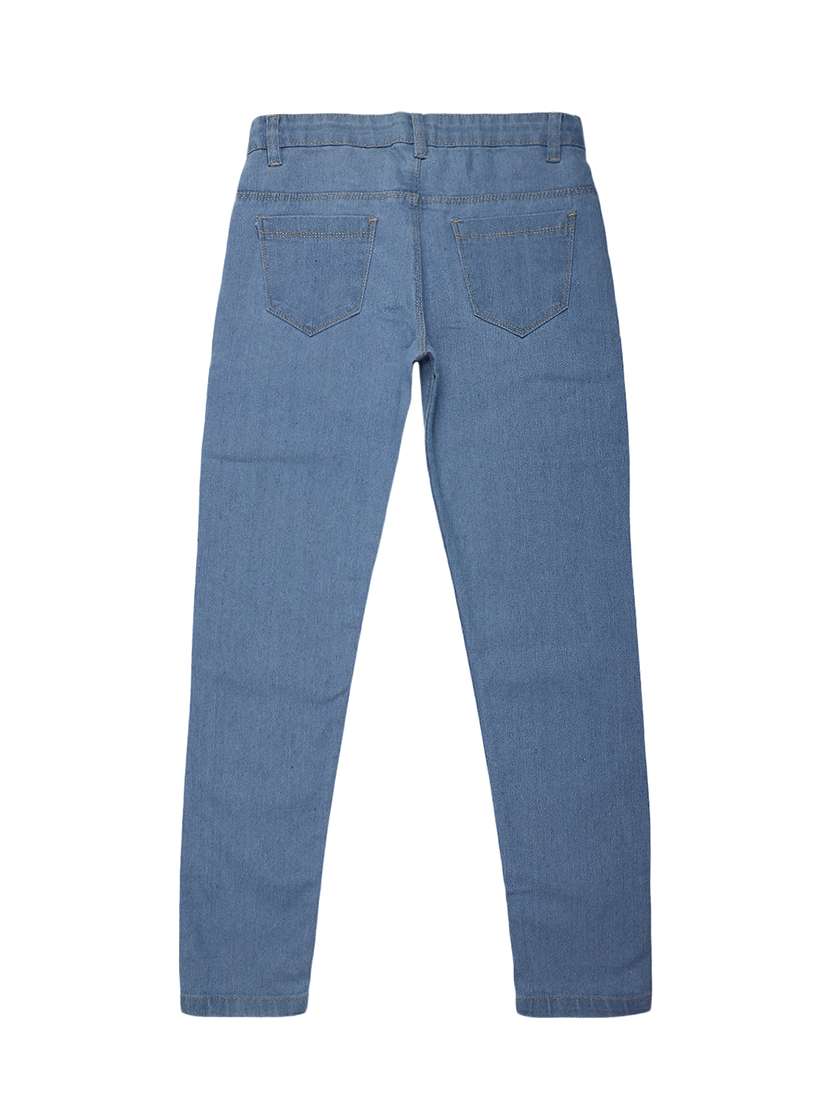 girls solid slim fit jeans - 19711175 -  Standard Image - 1