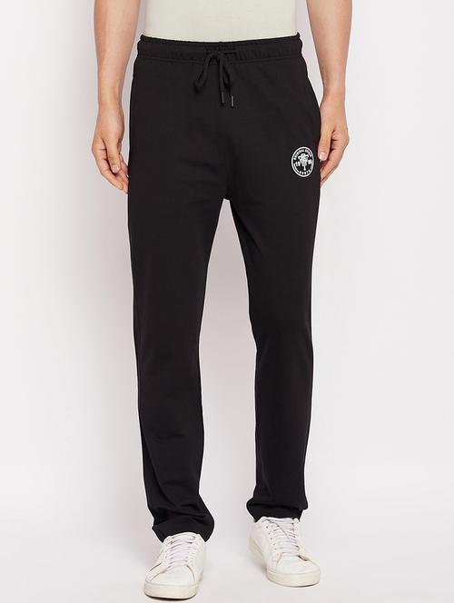 men drawstring waist solid full length track pant - 19714293 - Standard Image - 0