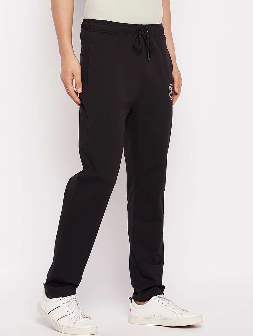 Men Drawstring Waist Solid Full Length Track Pant