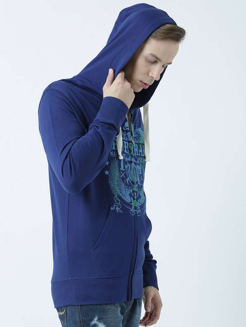 printed zip hooded sweatshirt - 19714389 -  Standard Image - 1