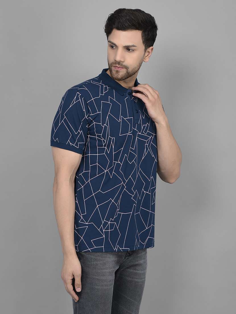 men polo neck printed t-shirt - 19716561 -  Standard Image - 1
