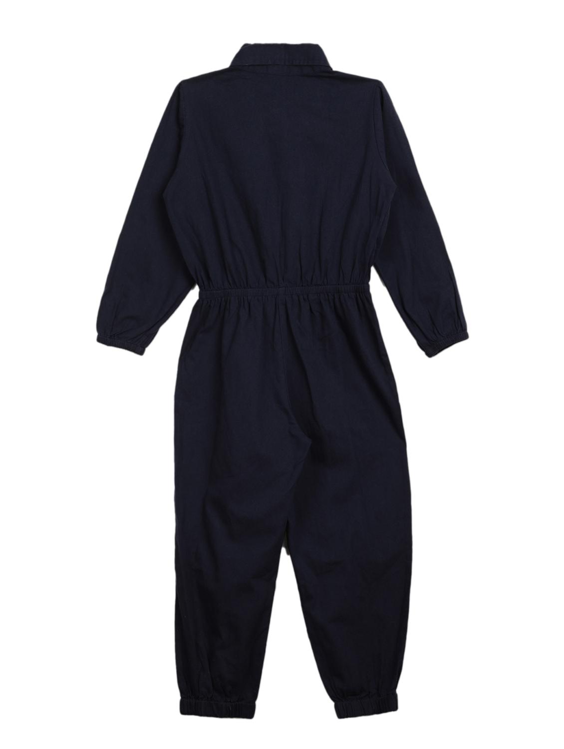 navy blue solid full length jump suit - 19717157 -  Standard Image - 1