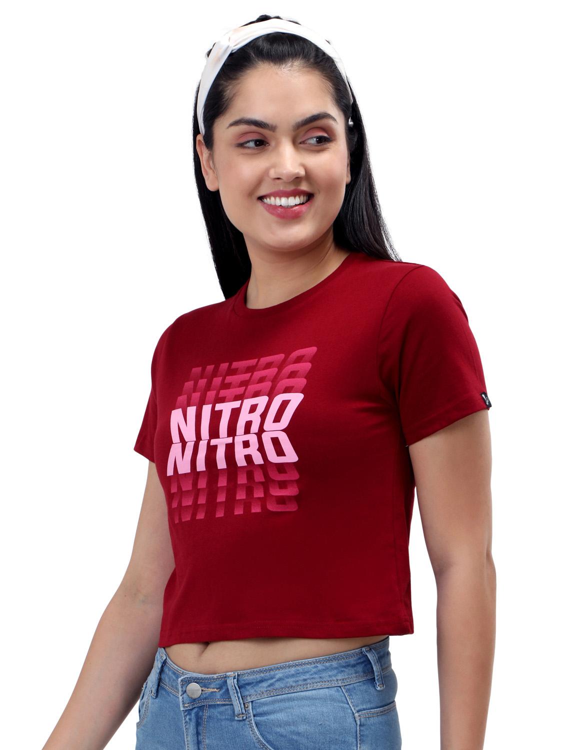women's crop crew neck top - 19717653 - Standard Image - 1