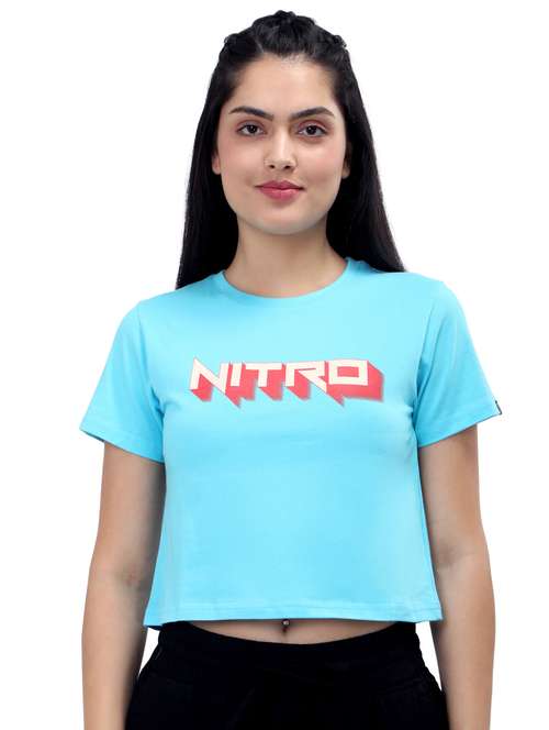 women's crop crew neck top - 19717654 - Standard Image - 0