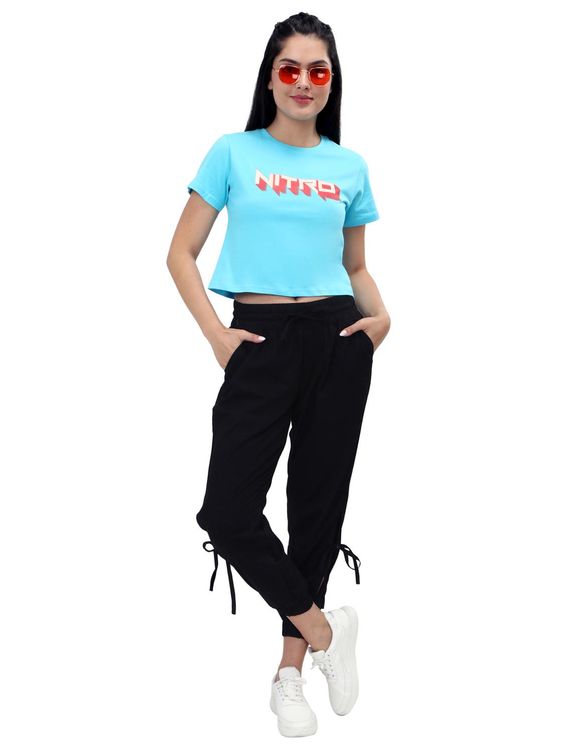 women's crop crew neck top - 19717654 - Standard Image - 4
