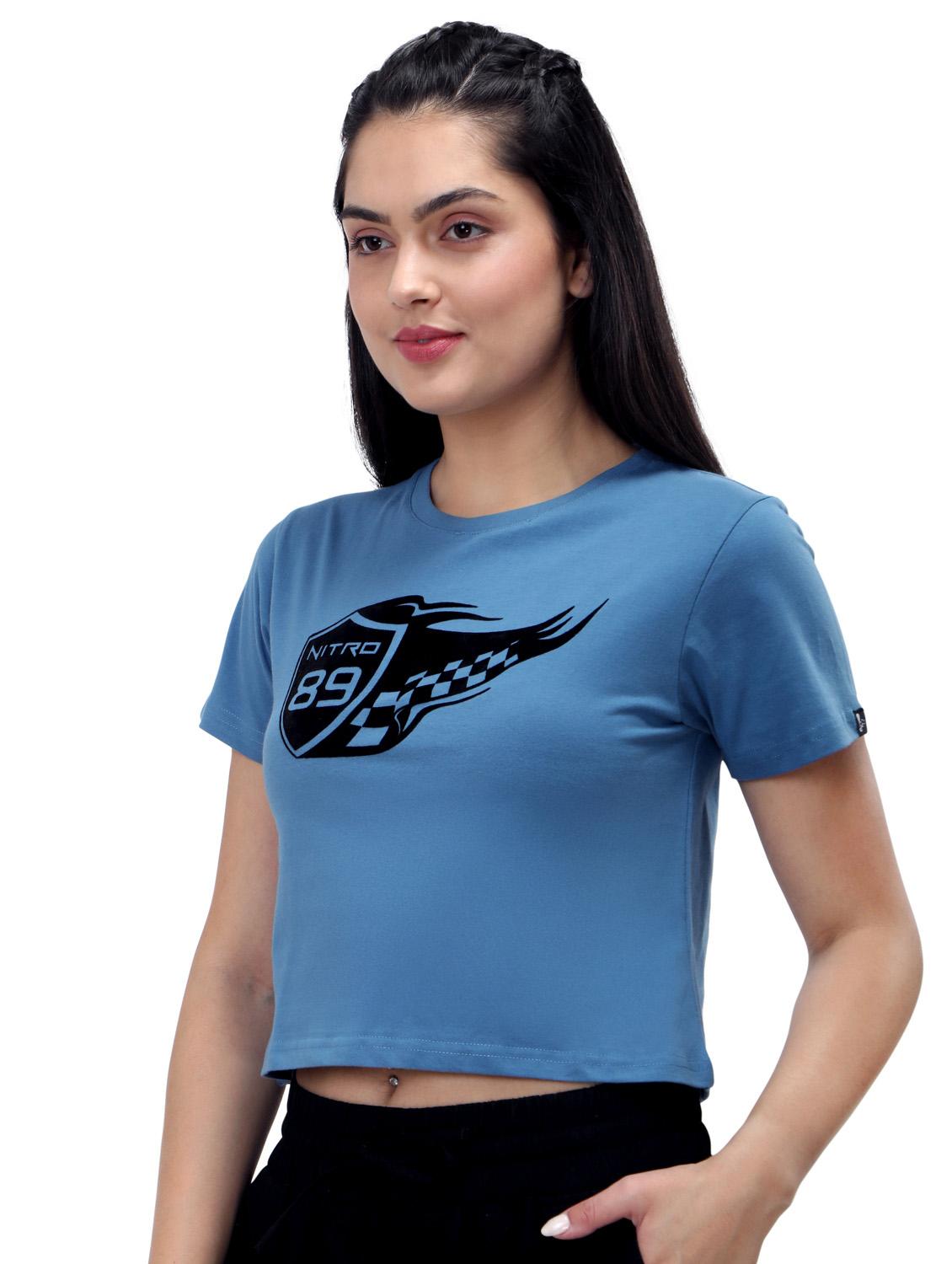 women's crop crew neck top - 19717665 - Standard Image - 1