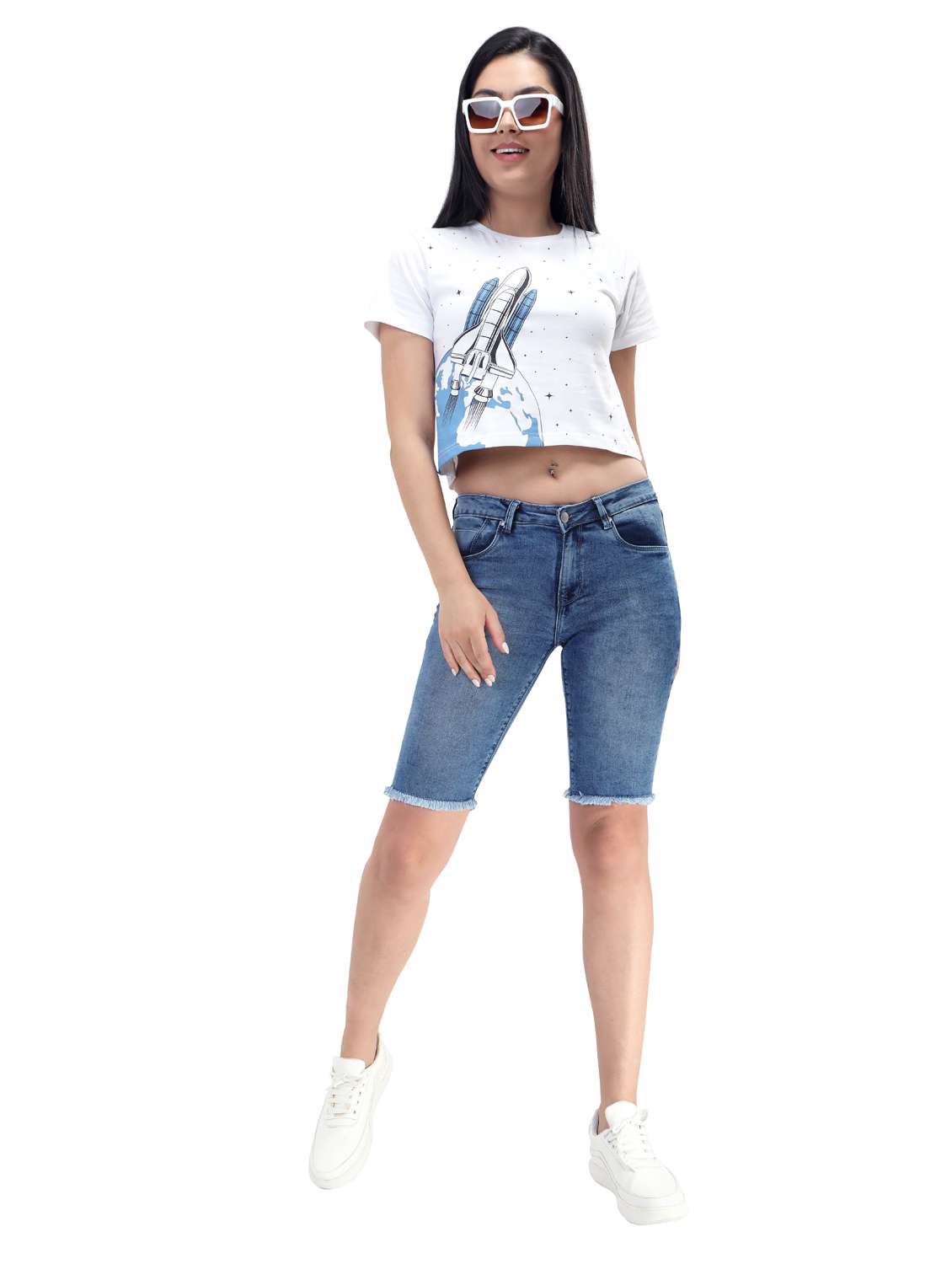 women's crop crew neck top - 19717667 -  Standard Image - 4
