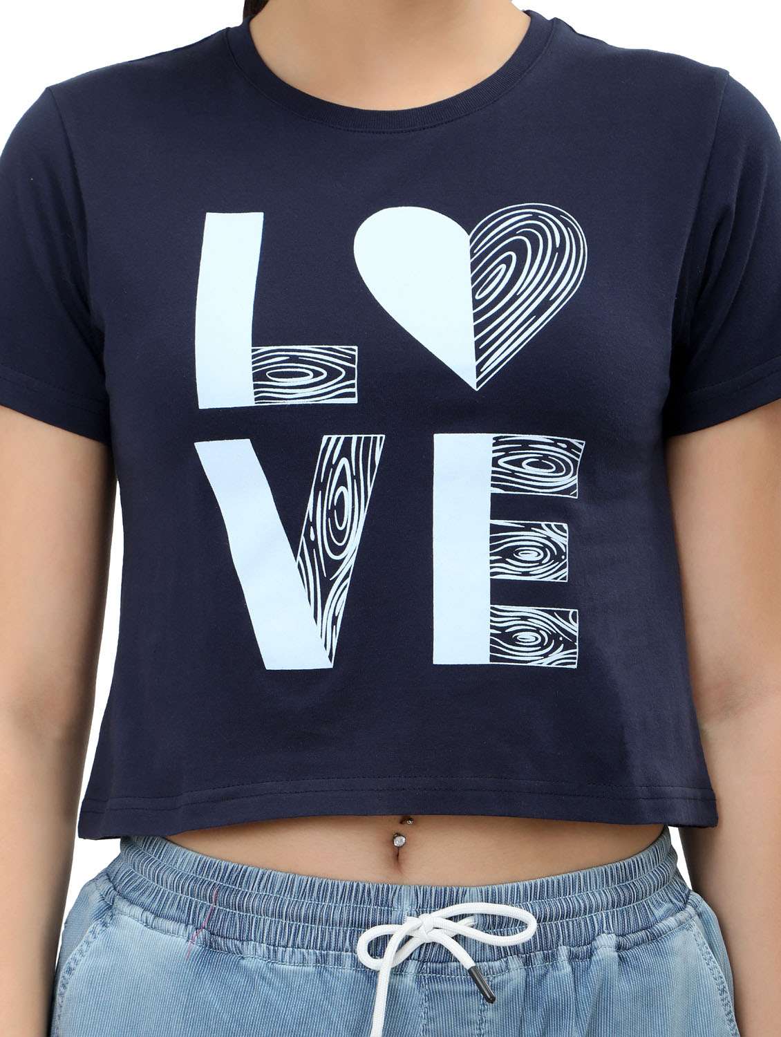 women's crop crew neck top - 19717672 -  Standard Image - 6