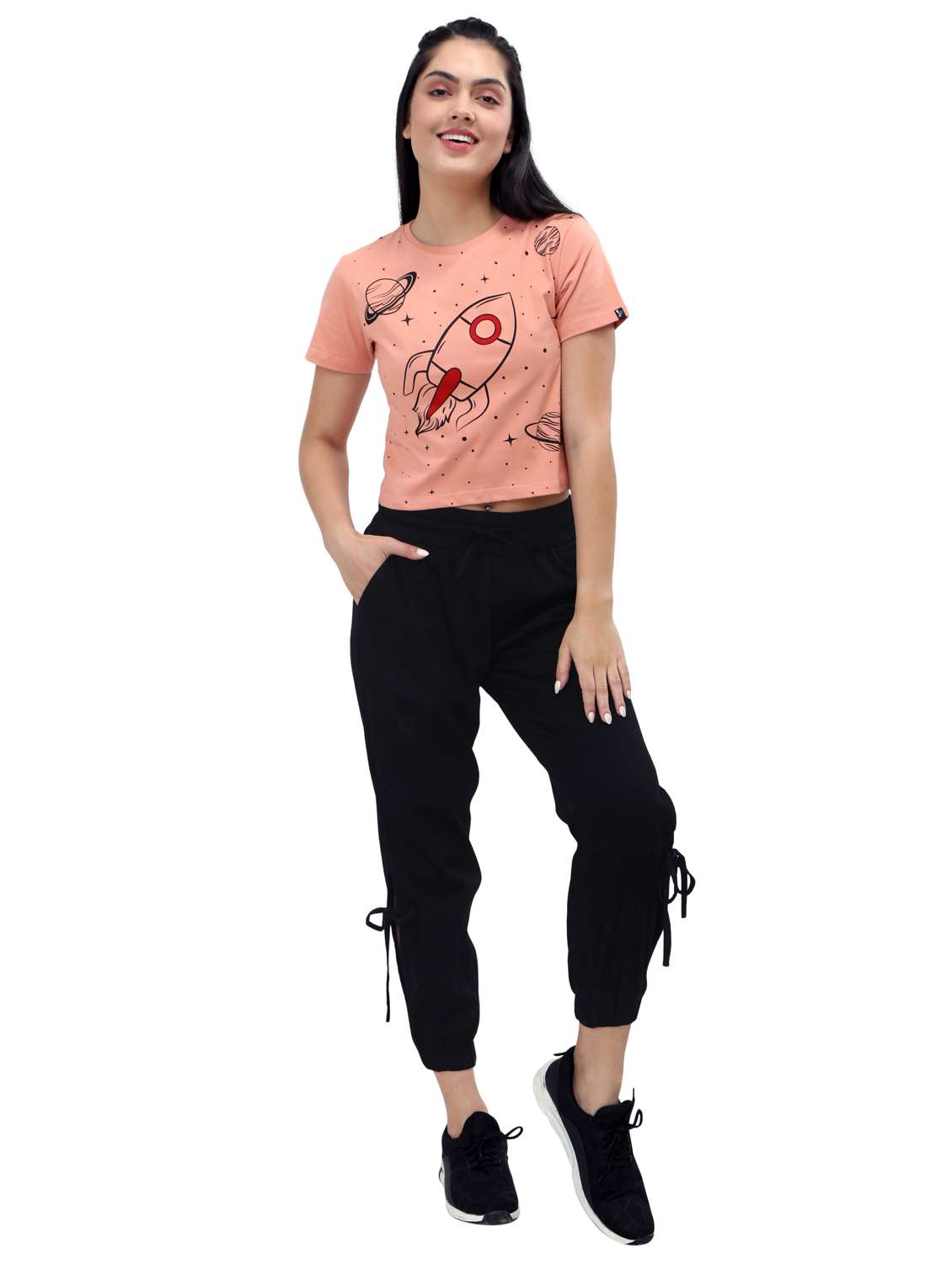 women's crop crew neck top - 19717678 -  Standard Image - 4