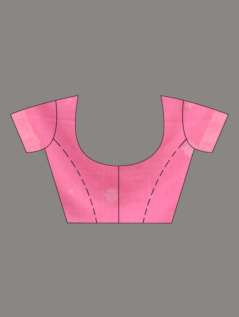 pink cotton saree with blouse - 19717724 -  Standard Image - 4