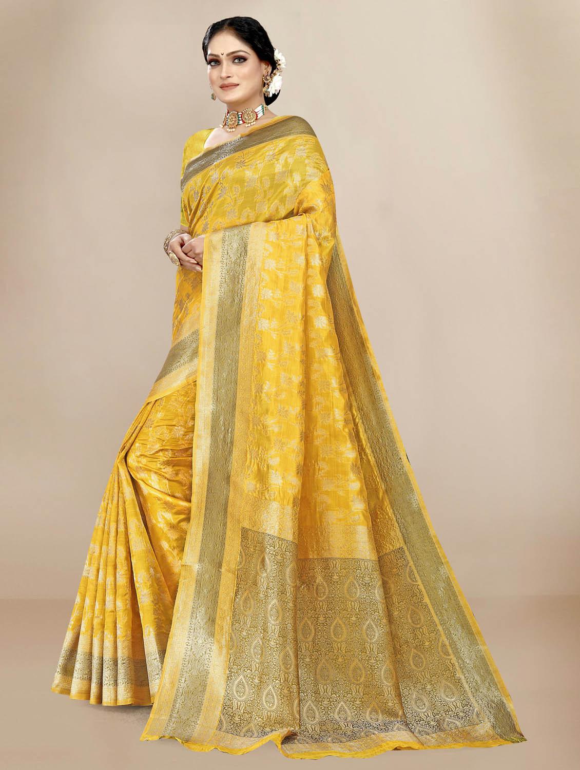 women's banarasi saree with blouse - 19717852 - Standard Image - 1