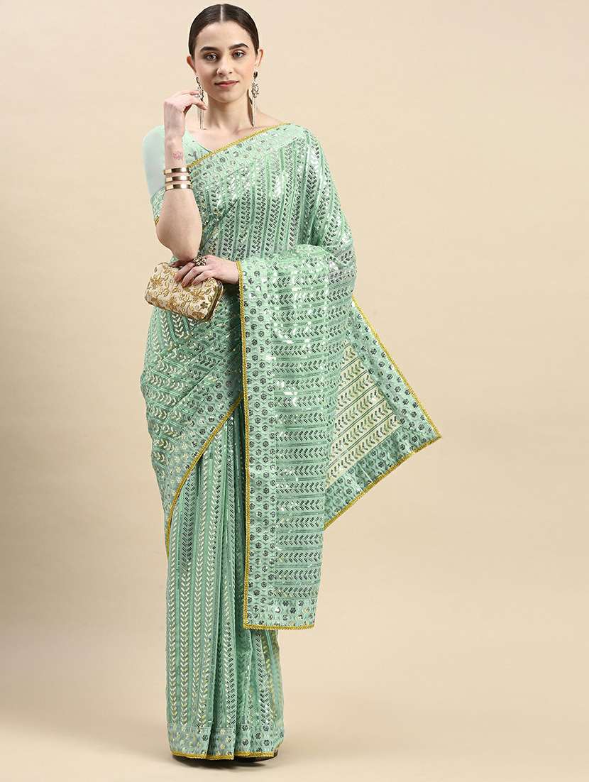 women's embellished saree with blouse