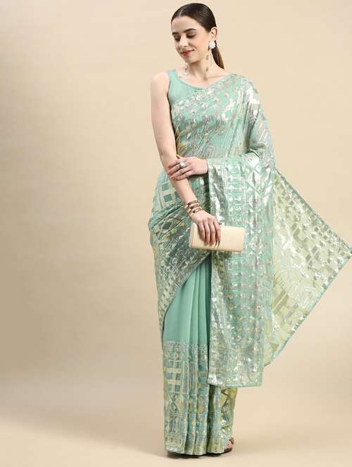 women's embellished saree with blouse - 19717963 - Standard Image - 0