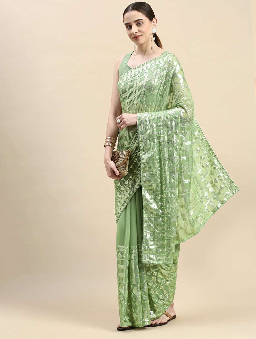 women's embellished saree with blouse - 19717966 - Zoom Image - 0