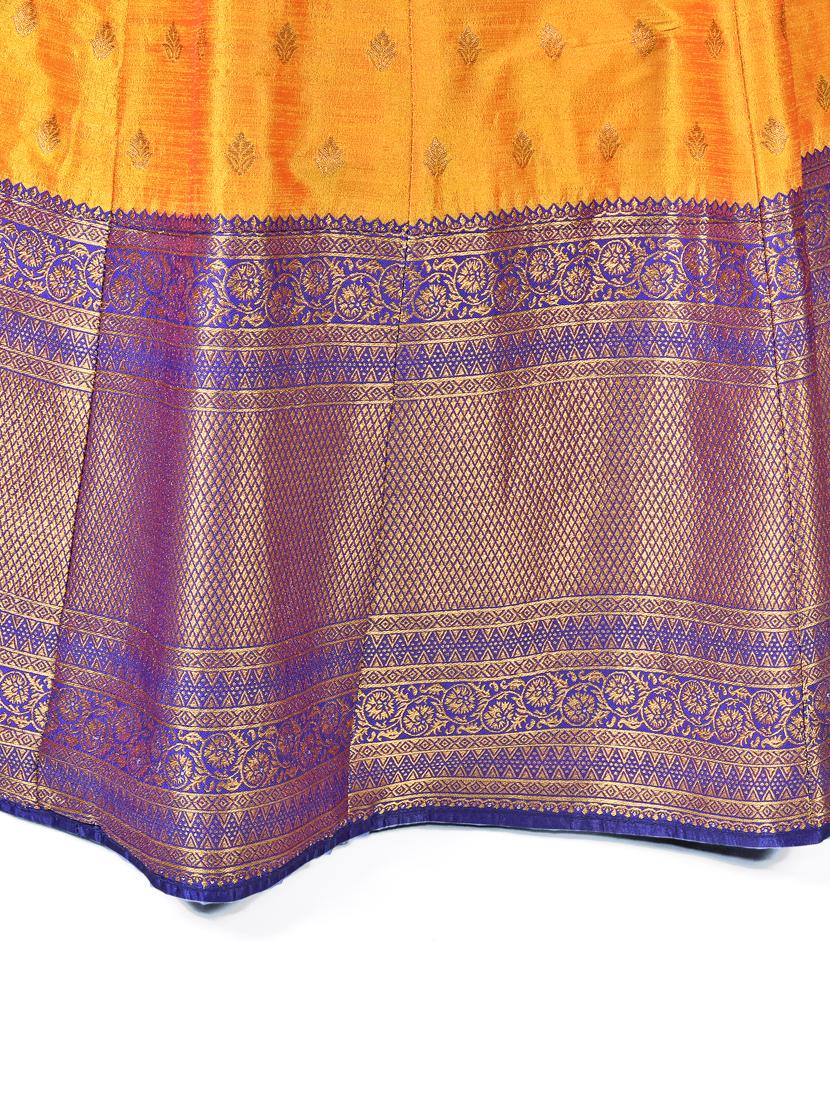 yellow self design lehenga saree - 19717998 - Standard Image - 6
