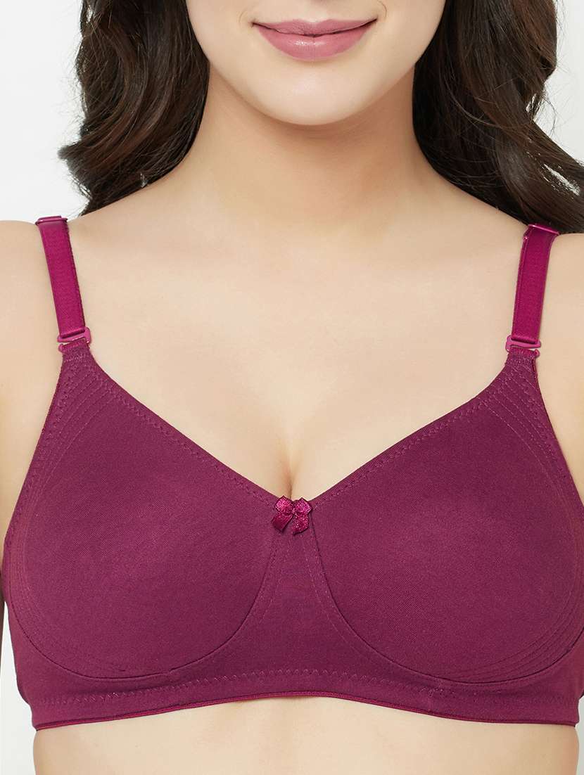 purple cotton tshirt bra - 19718400 -  Standard Image - 4