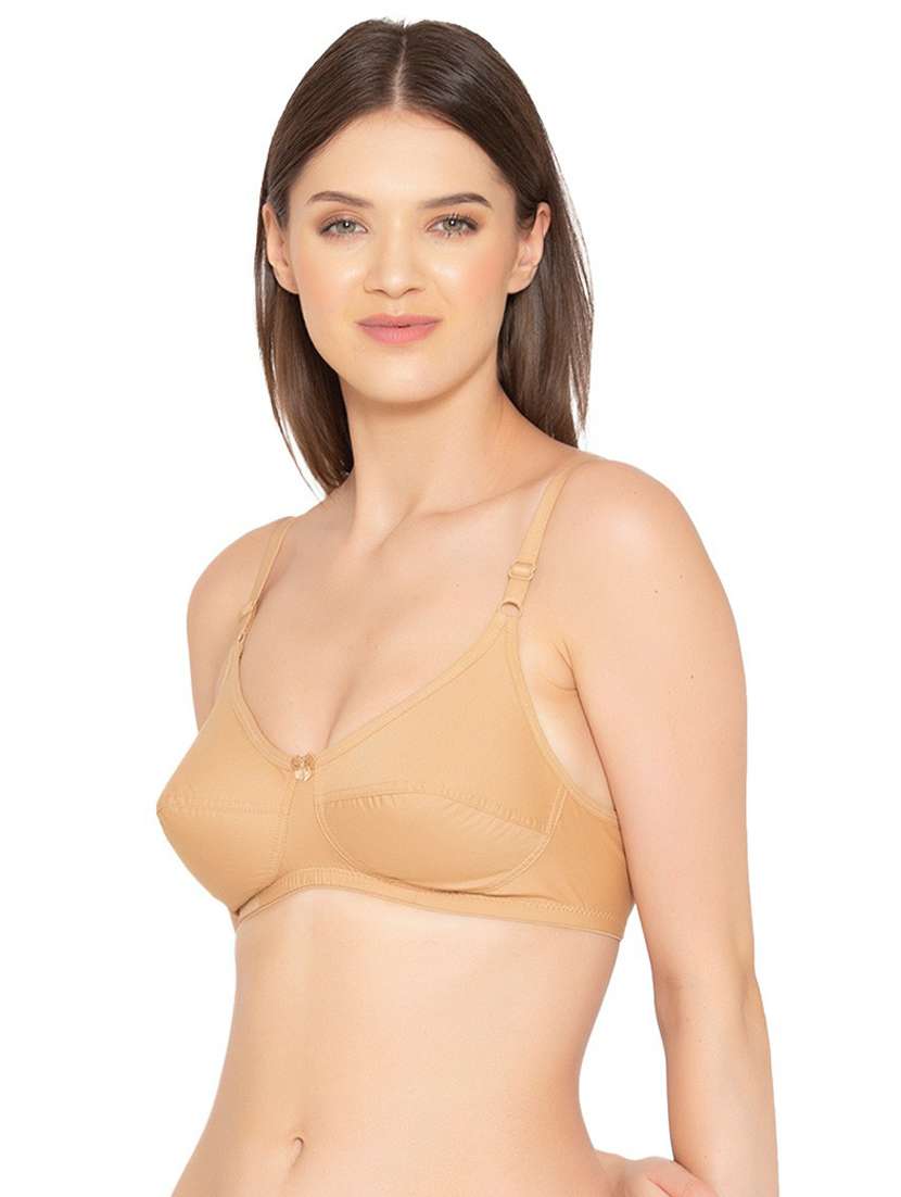 beige cotton tshirt bra - 19718433 -  Standard Image - 1