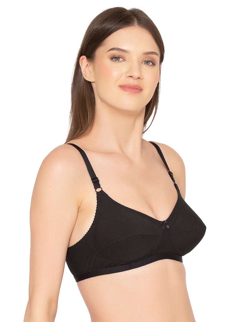 black cotton tshirt bra - 19718451 -  Standard Image - 1