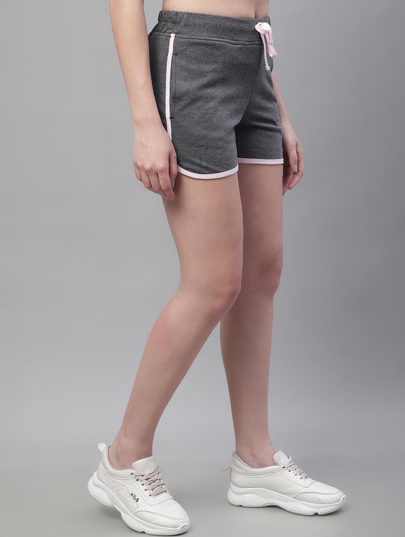 grey mid rise solid short - 19718548 - Standard Image - 1