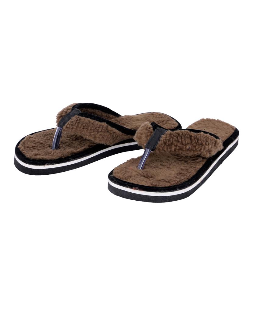 women brown toe seperator slippers - 19718558 - Standard Image - 1