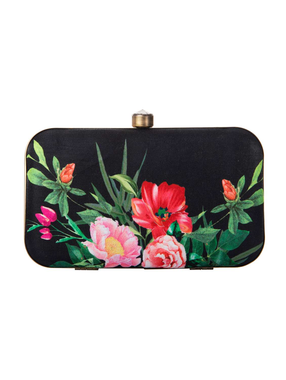 black fabric box clutch - 19718668 -  Standard Image - 1