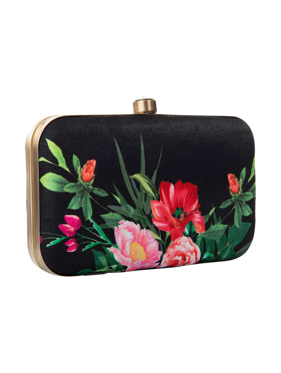 black fabric box clutch - 19718668 -  Standard Image - 4