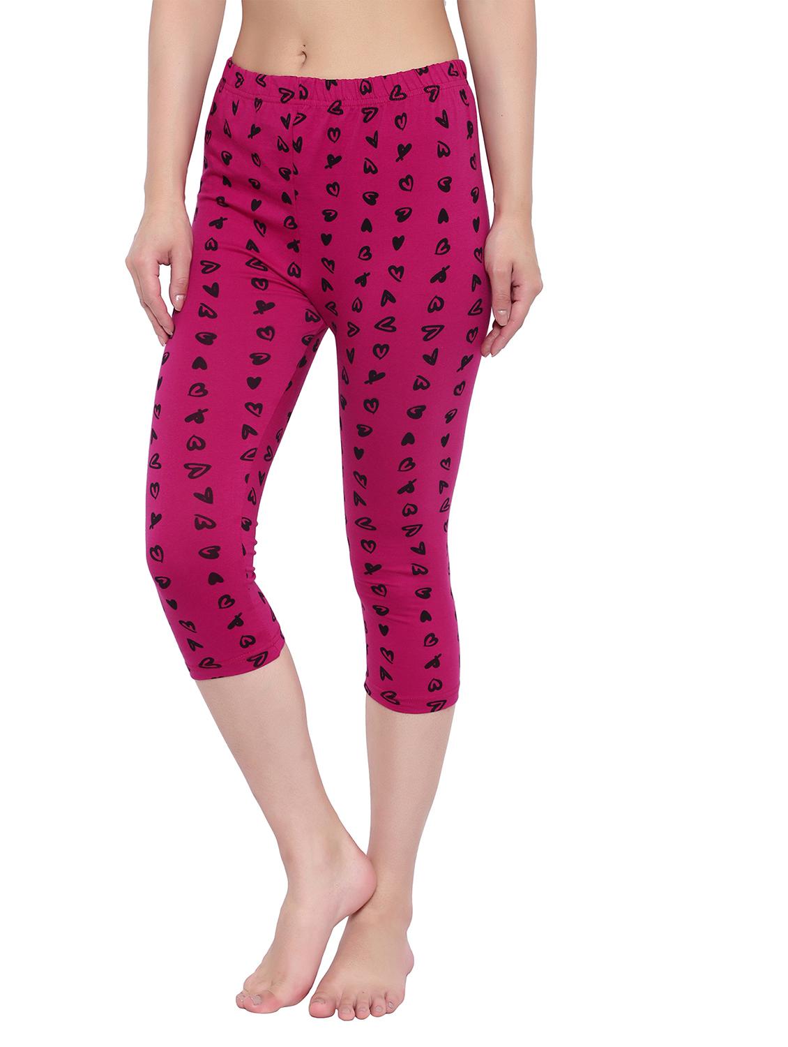 pink printed regular capri legging - 19719186 -  Standard Image - 1