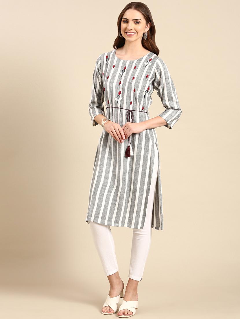 women's straight kurta - 19719255 - Standard Image - 1