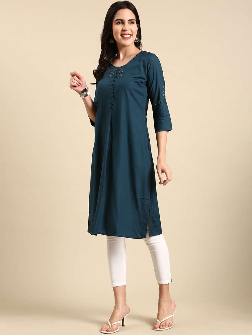 women's straight kurta - 19719263 -  Standard Image - 1