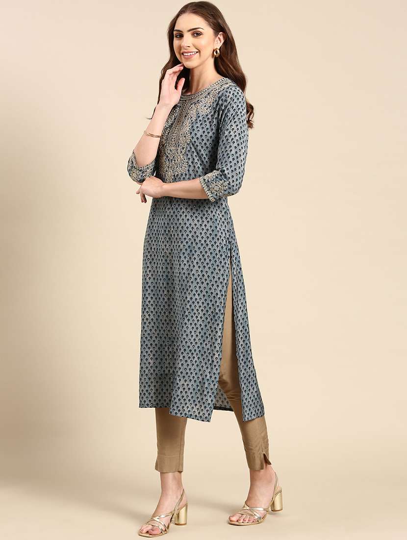 women's straight kurta - 19719274 - Standard Image - 1